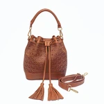 Cani Bucket Sling Bag Batik Embroidery Genuine Leather Kulit Asli - Gammara Leather