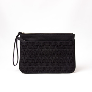 Cendana Pouch Batik Embroidery Genuine Leather Kulit Asli