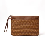 Cendana Pouch Batik Embroidery Genuine Leather Kulit Asli