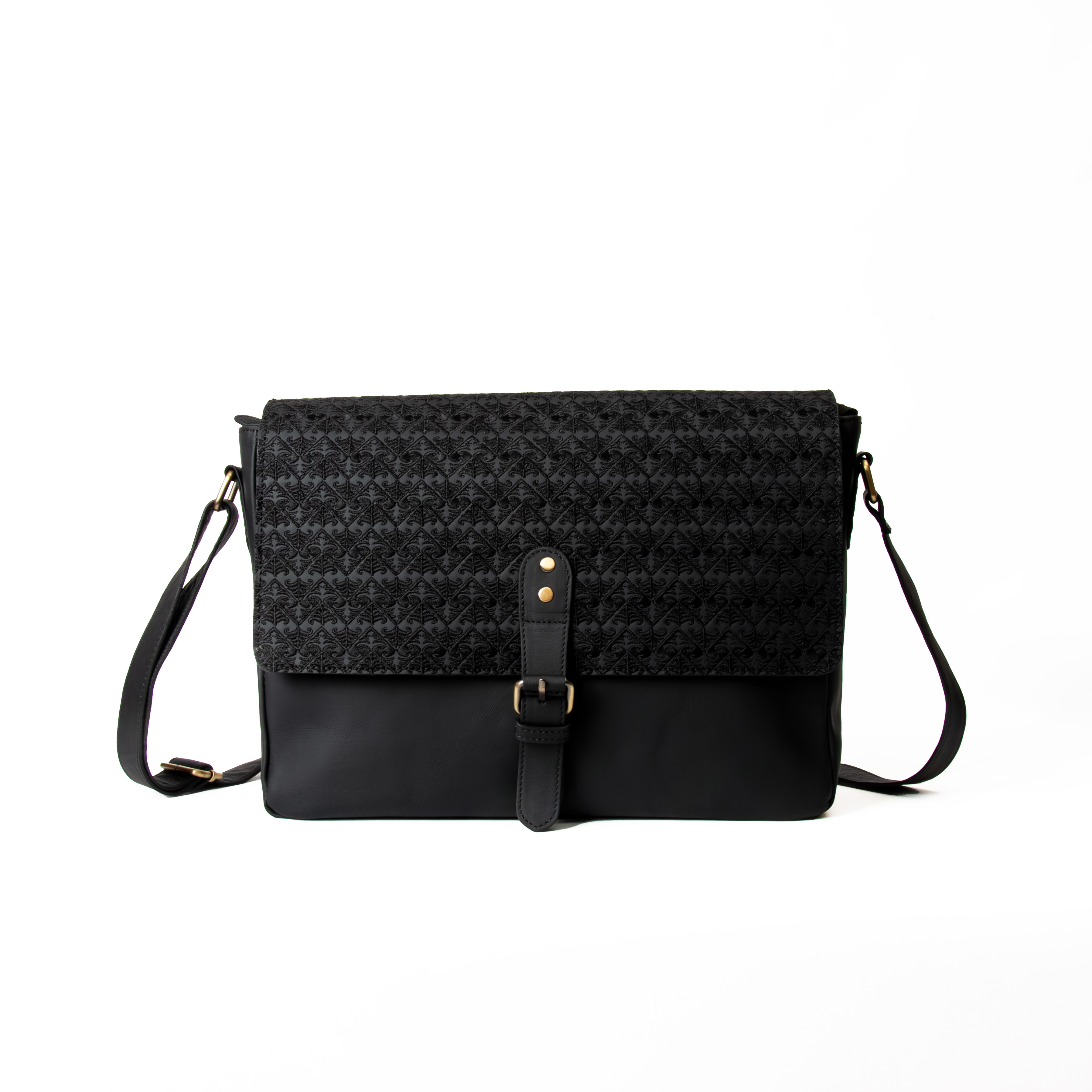 Kalosi Bag Batik Embroidery Genuine Leather Kulit Asli - Gammara Leather