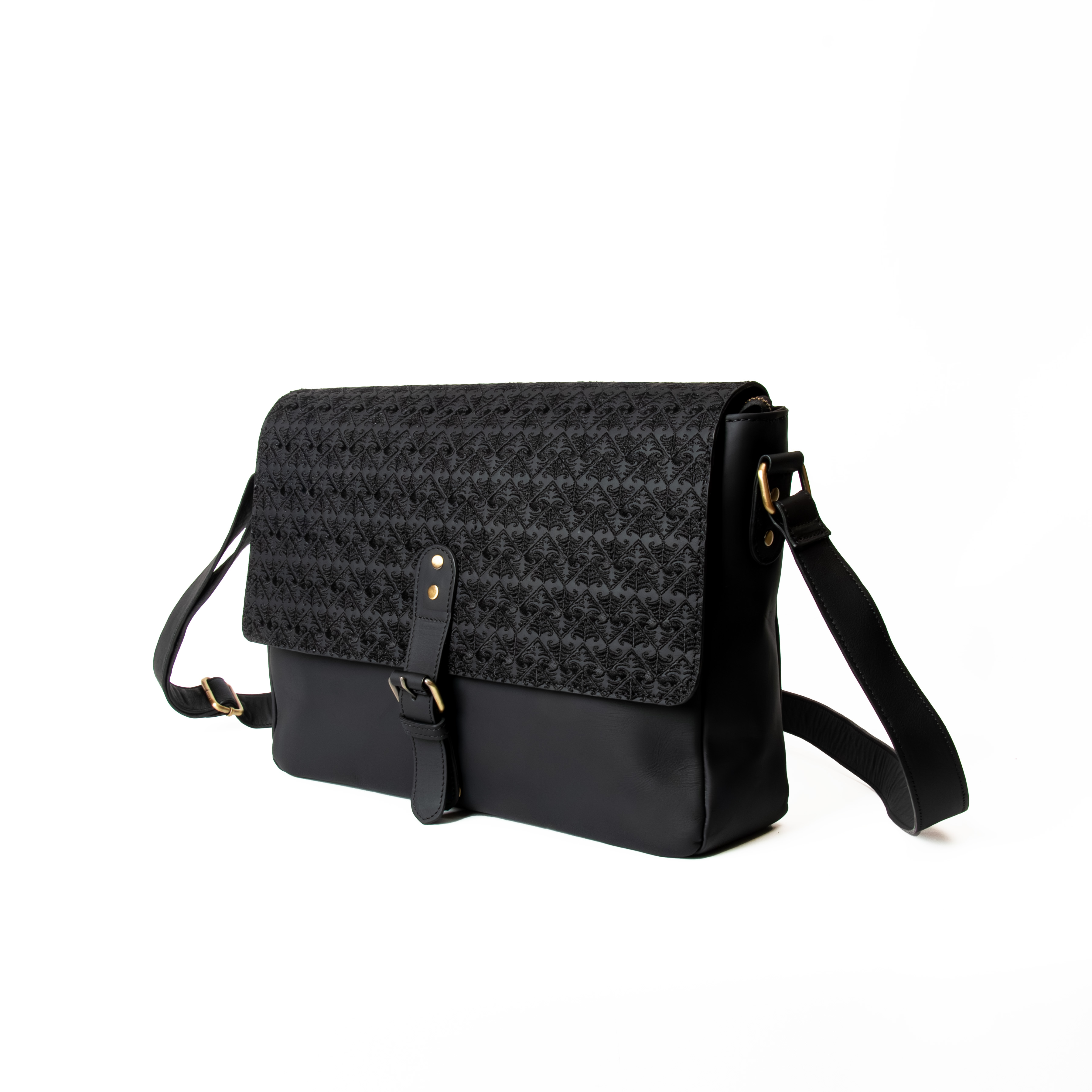 Kalosi Bag Batik Embroidery Genuine Leather Kulit Asli - Gammara Leather