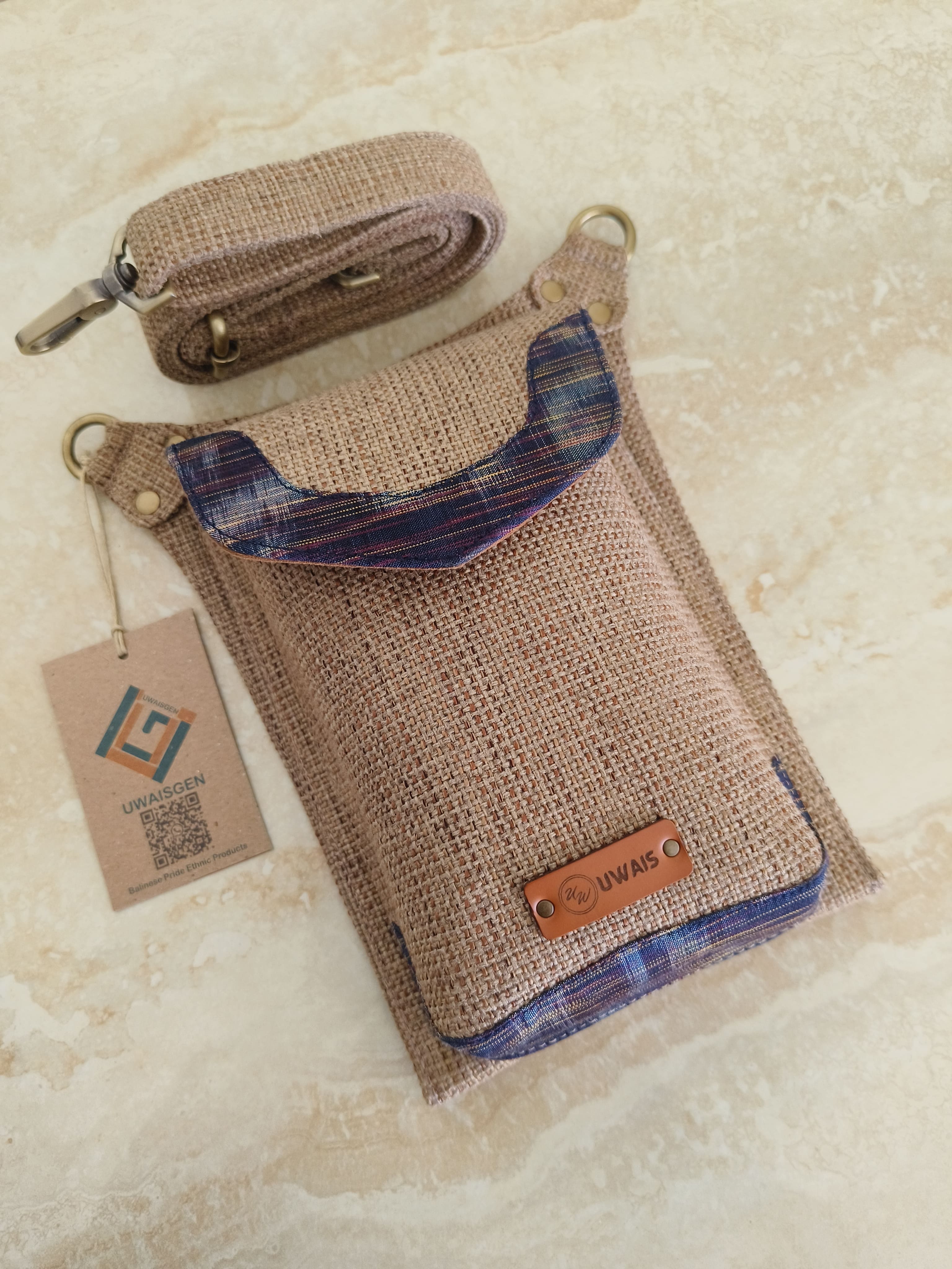 UWAISGEN Tas Etnik Bali Agastya Slingbag Tas Selempang Handmade