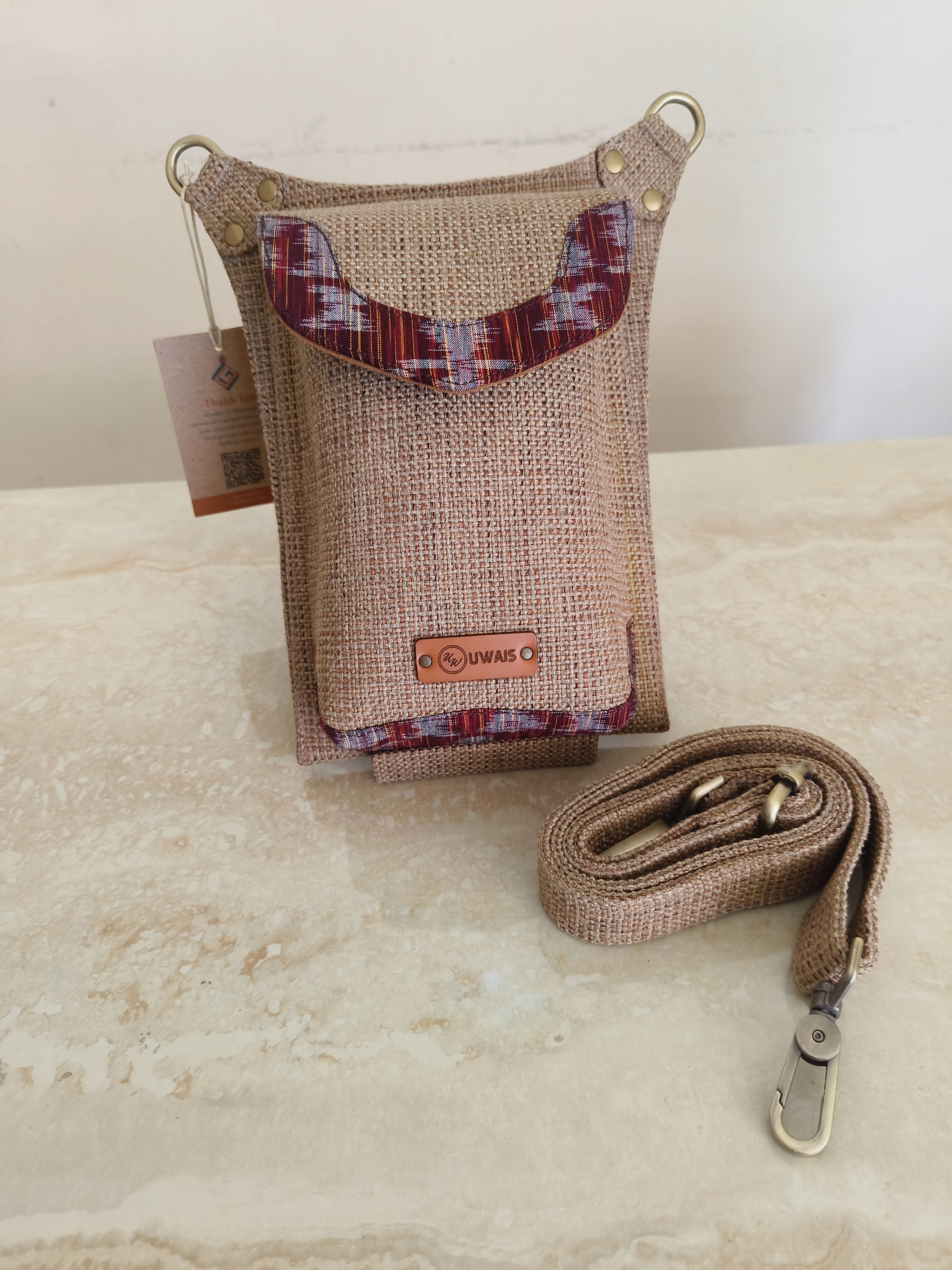 UWAISGEN Tas Etnik Bali Agastya Slingbag Tas Selempang Handmade