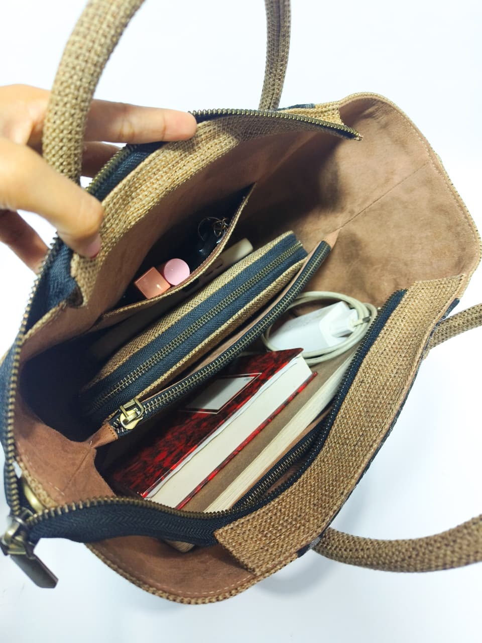 UWAISGEN Tas Jinjing Wanita Tas Endek Etnik Bali Handmade Nadine Bag