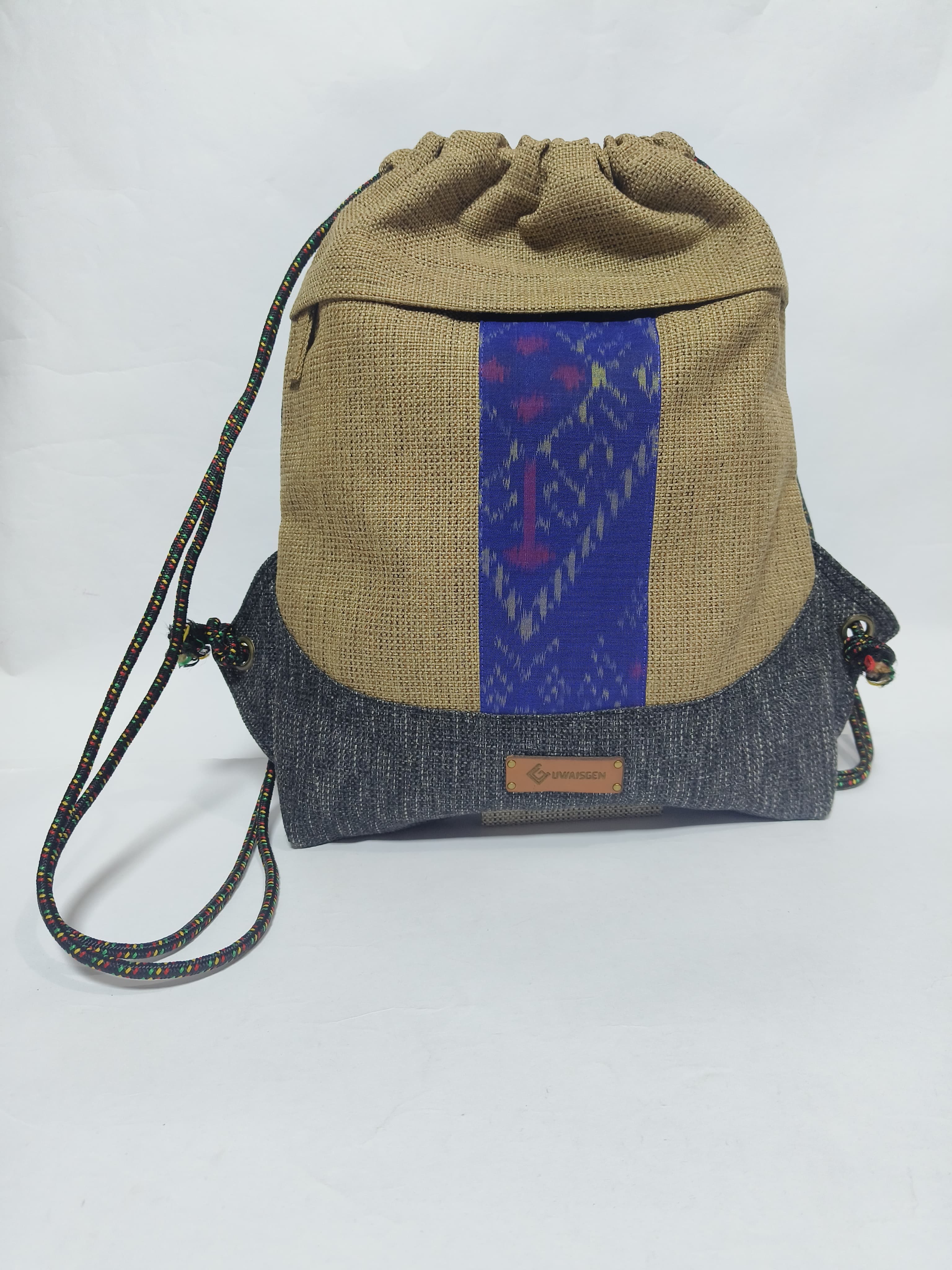UWAISGEN Tas Etnik Bali Tas Serut Uwais Tas Punggung Serut Handmade