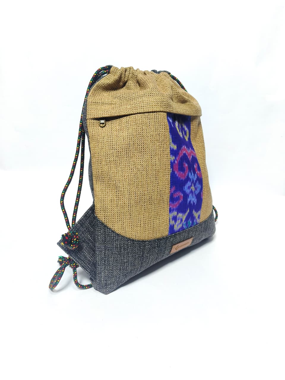 UWAISGEN Tas Punggung Serut Tas Etnik Bali Handmade Tas Serut Uwais