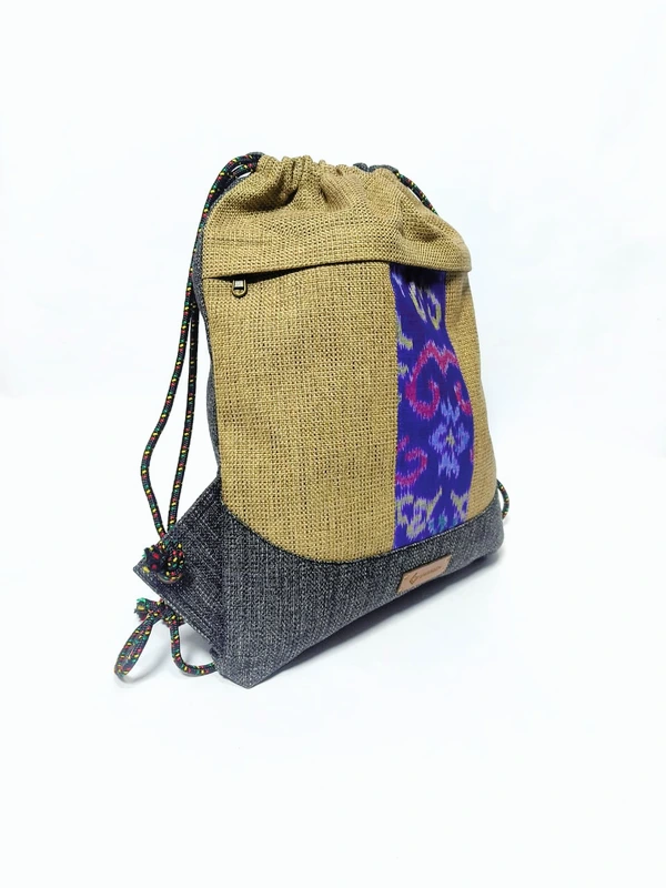 UWAISGEN Tas Punggung Serut Tas Etnik Bali Handmade Tas Serut Uwais