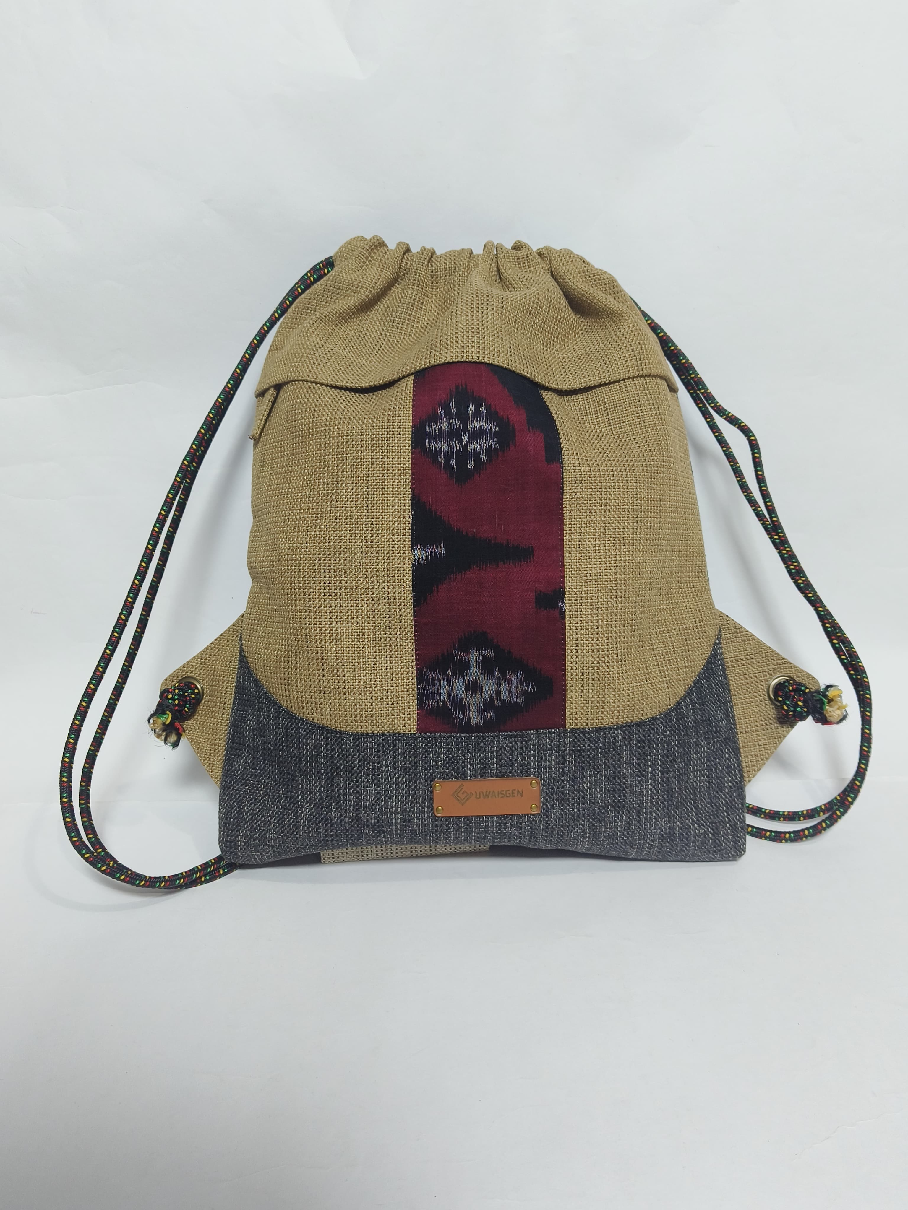 UWAISGEN Tas Etnik Bali Tas Serut Uwais Tas Punggung Serut Handmade