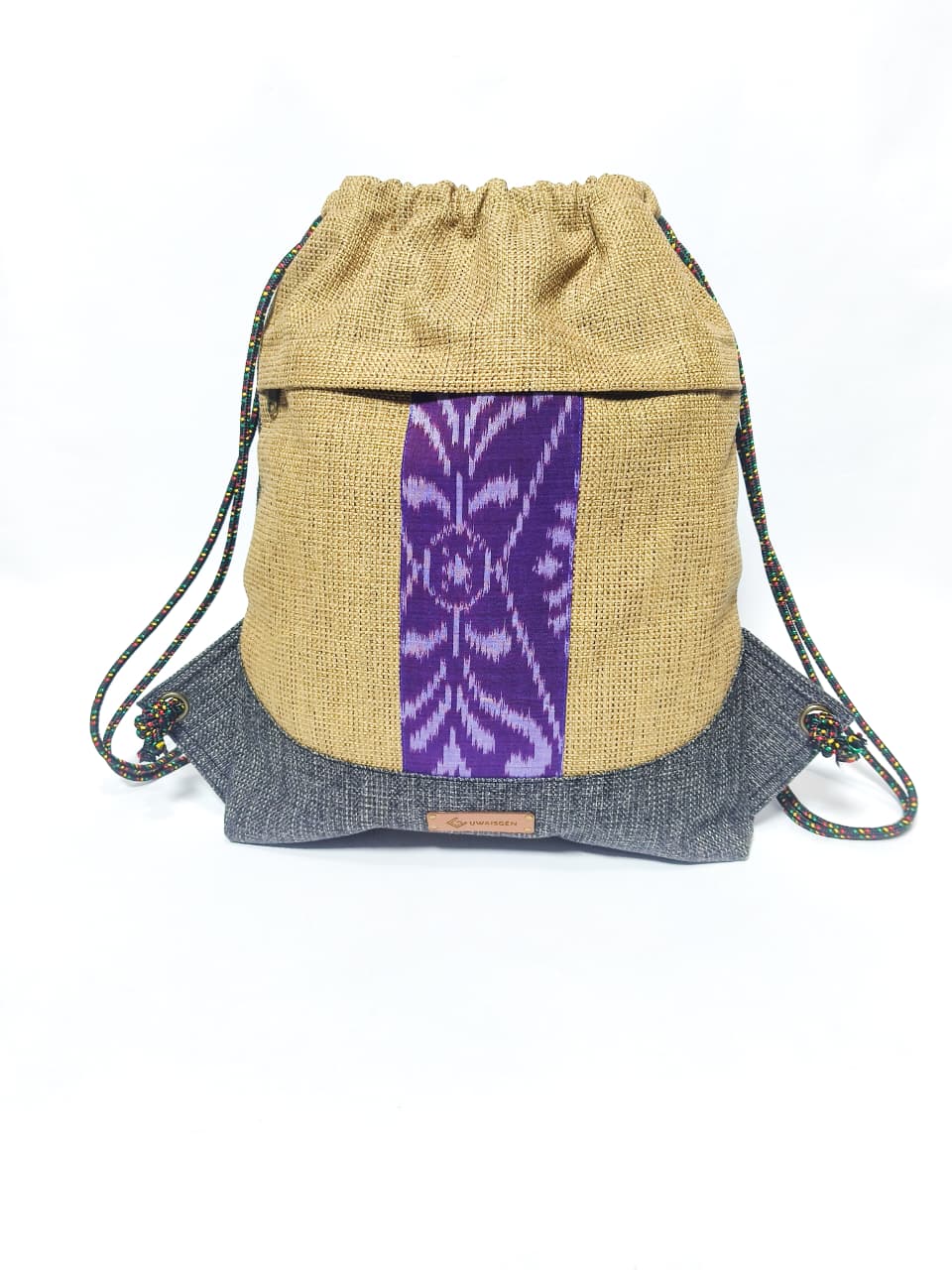 UWAISGEN Tas Punggung Serut Tas Etnik Bali Handmade Tas Serut Uwais