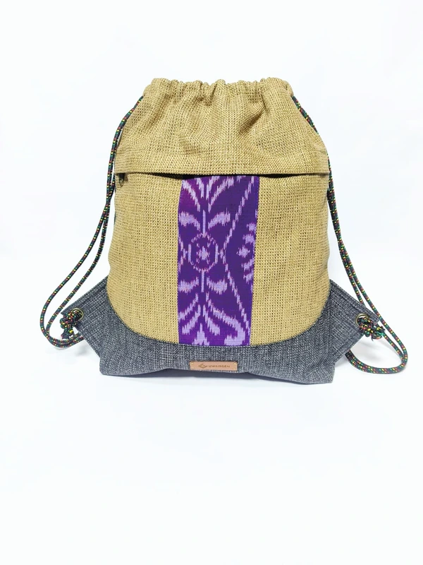 UWAISGEN Tas Punggung Serut Tas Etnik Bali Handmade Tas Serut Uwais