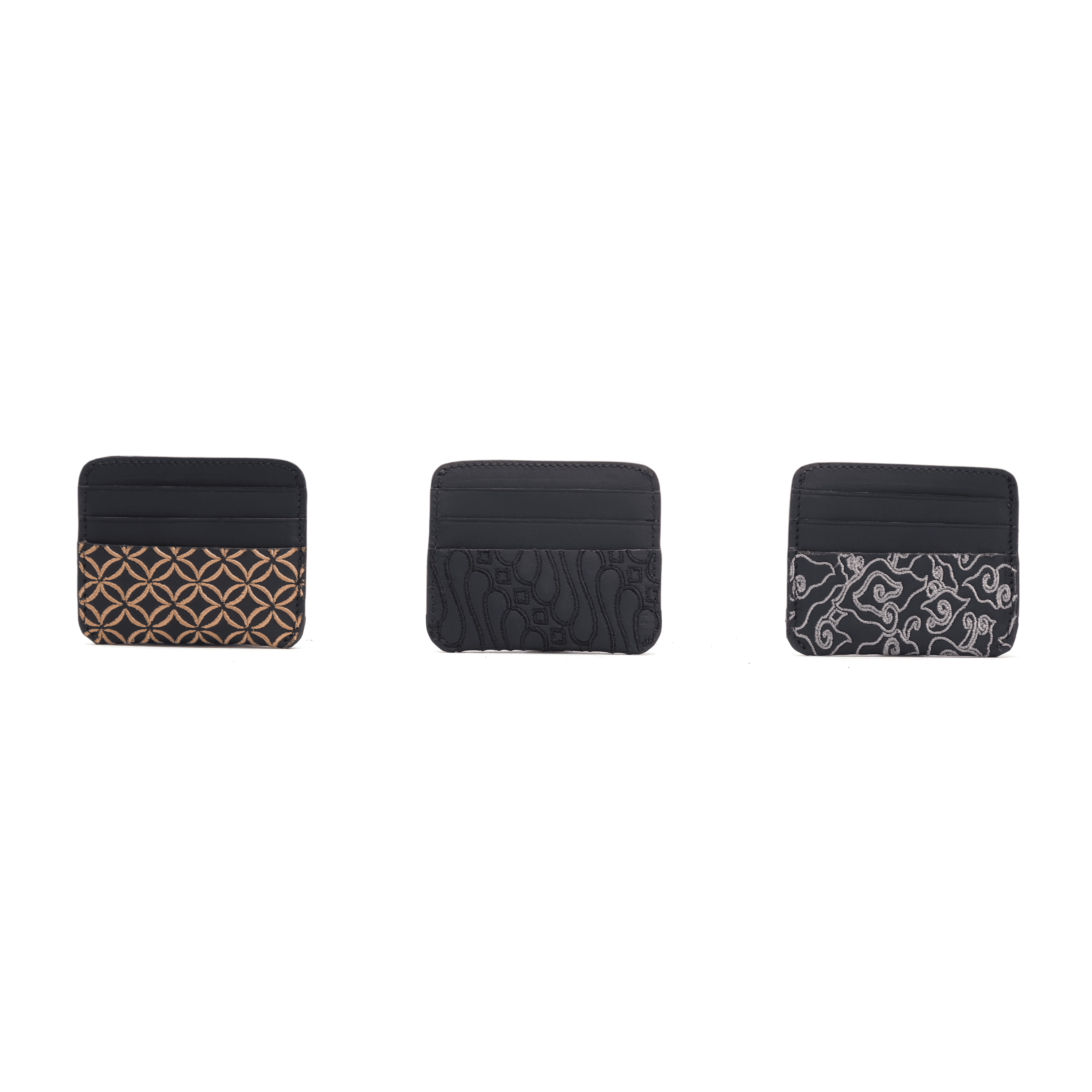 Palu Card Holder Batik Embroidery Genuine Leather Kulit Asli - Nusantara Series Gammara