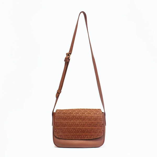 Mora Sling Bag Batik Embroidery Genuine Leather Kulit Asli - Gammara Leather