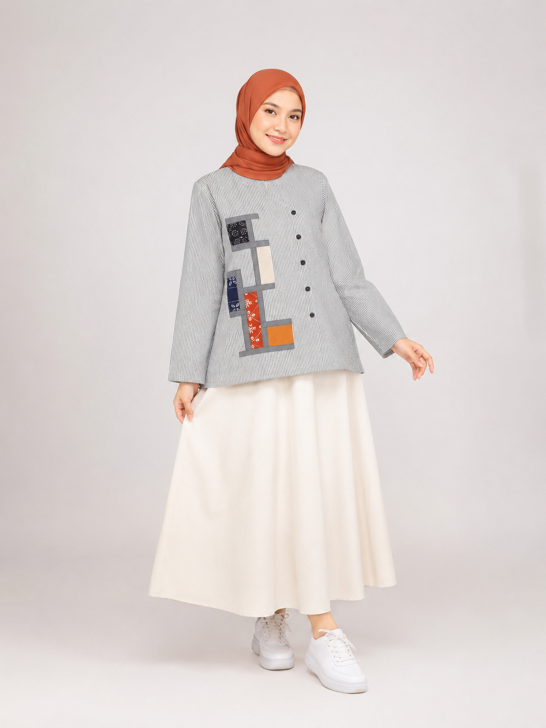 Kirana blouse stripes