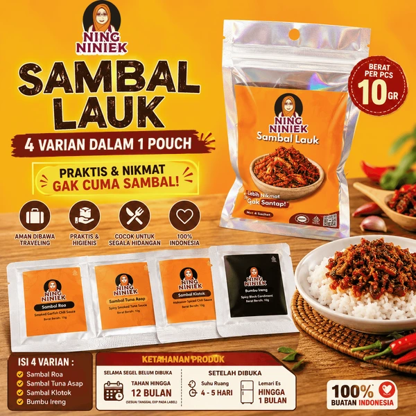 Paket Sambal Traveling Isi 4 Varian Mini Sachetc