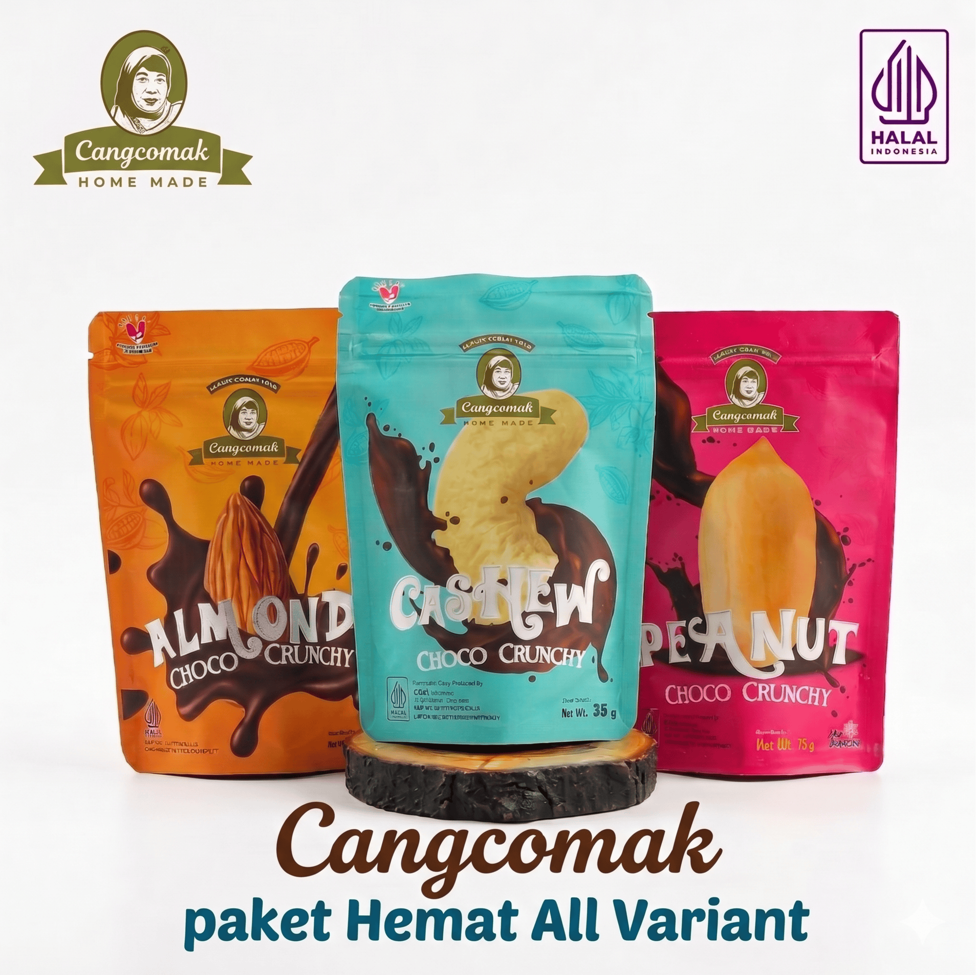 Snack Cemilan Kacang Coklat Panggang Cangcomak