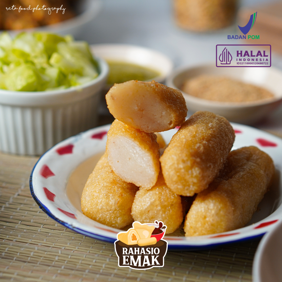 Pempek Lenjer Kecil Rahasio Emak Ikan Tenggiri Frozen (Asli Palembang)