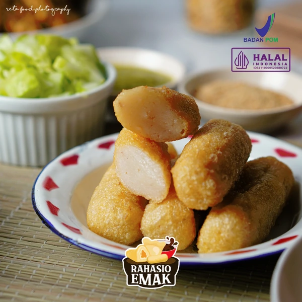 Pempek Lenjer Kecil Rahasio Emak Ikan Tenggiri Frozen (Asli Palembang)