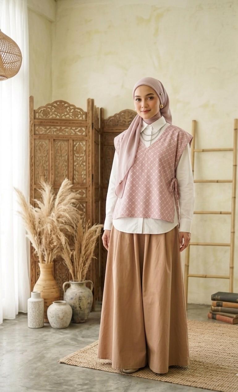 Vest batik side tie