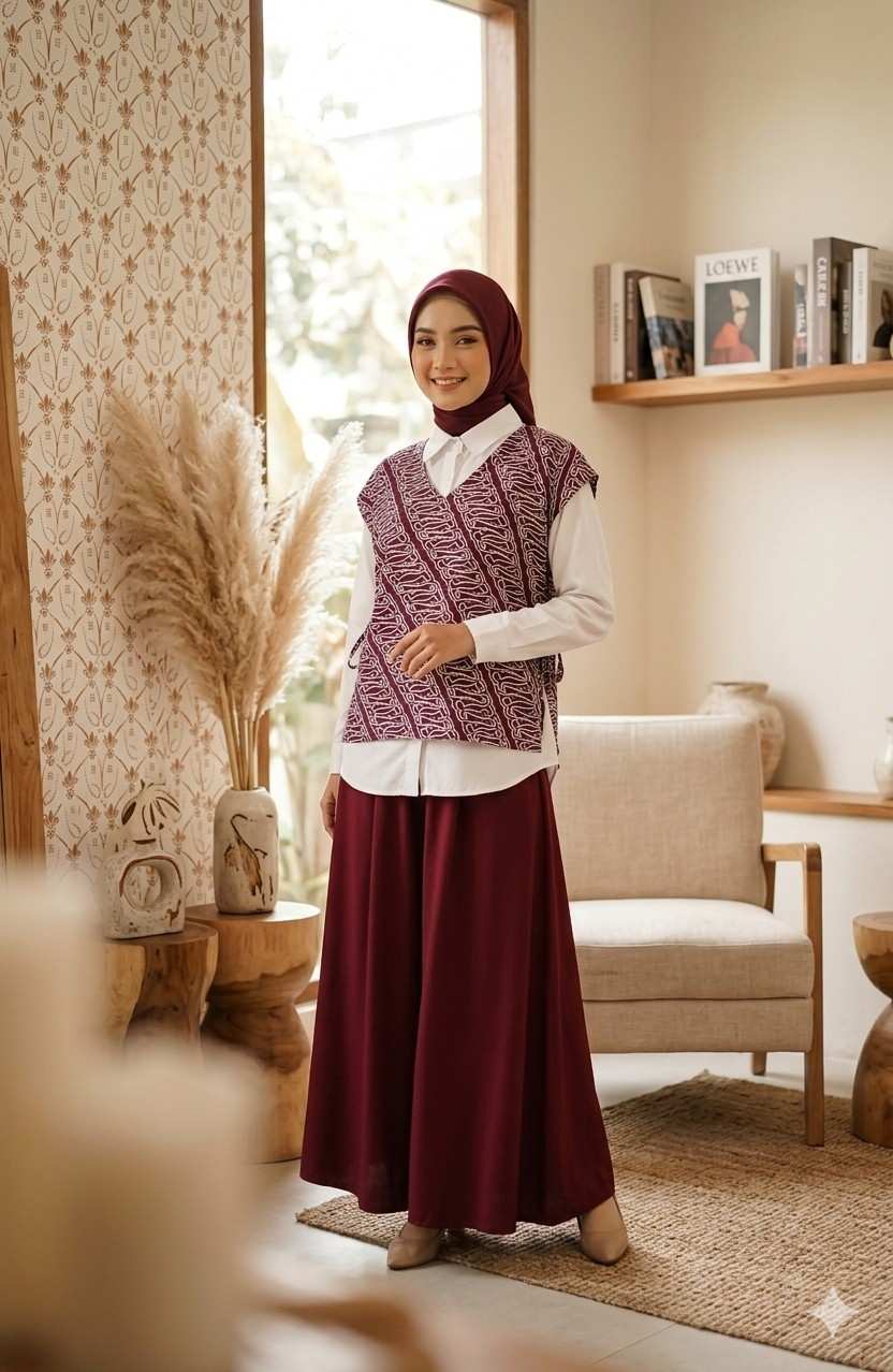 Vest batik side tie