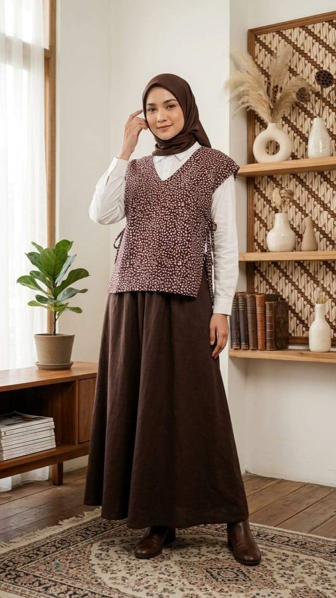 Vest batik side tie