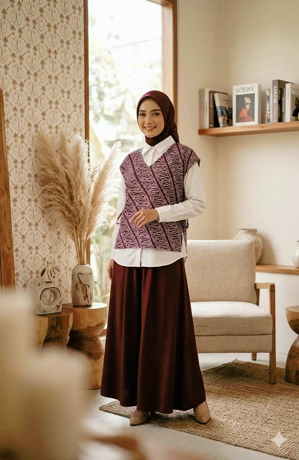 Vest batik side tie