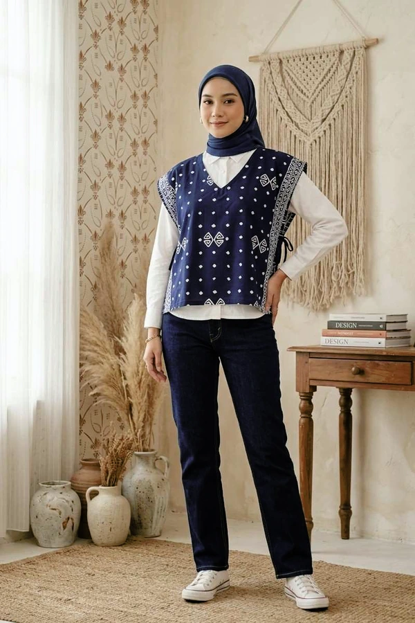 Vest batik side tie