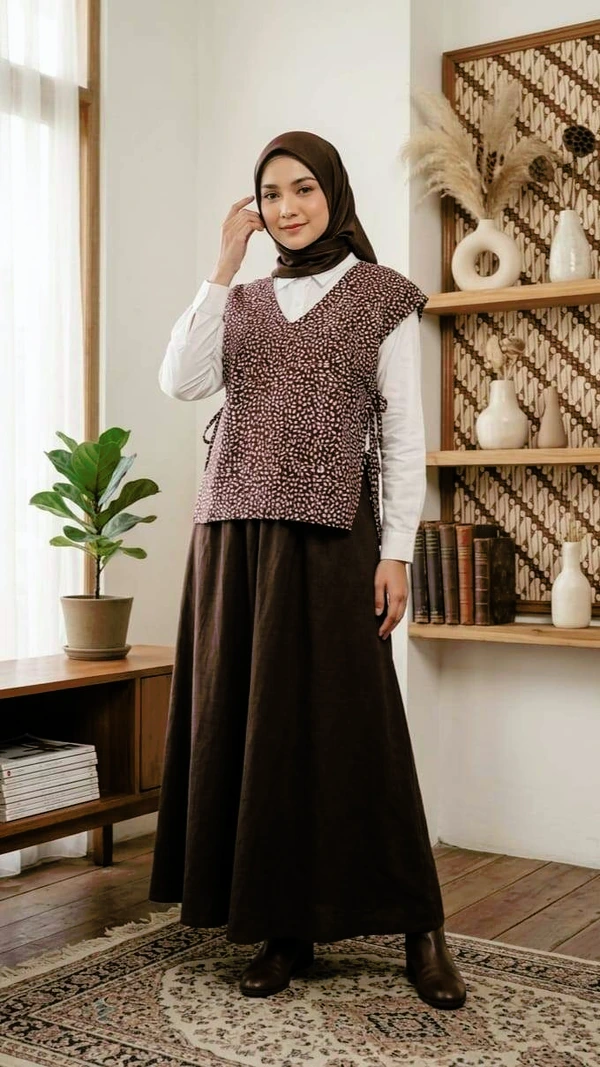Vest batik side tie