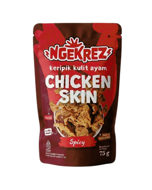 Spicy Keripik Kulit Ayam Krispi | NGEKREZ Chicken Skin Renyah Gurih Cemilan Enak Murah Snack Crispi Halal