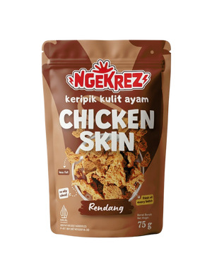 Rendang Keripik Kulit Ayam Krispi | NGEKREZ Chicken Skin Renyah Gurih Cemilan Enak Murah Snack Crispi Halal