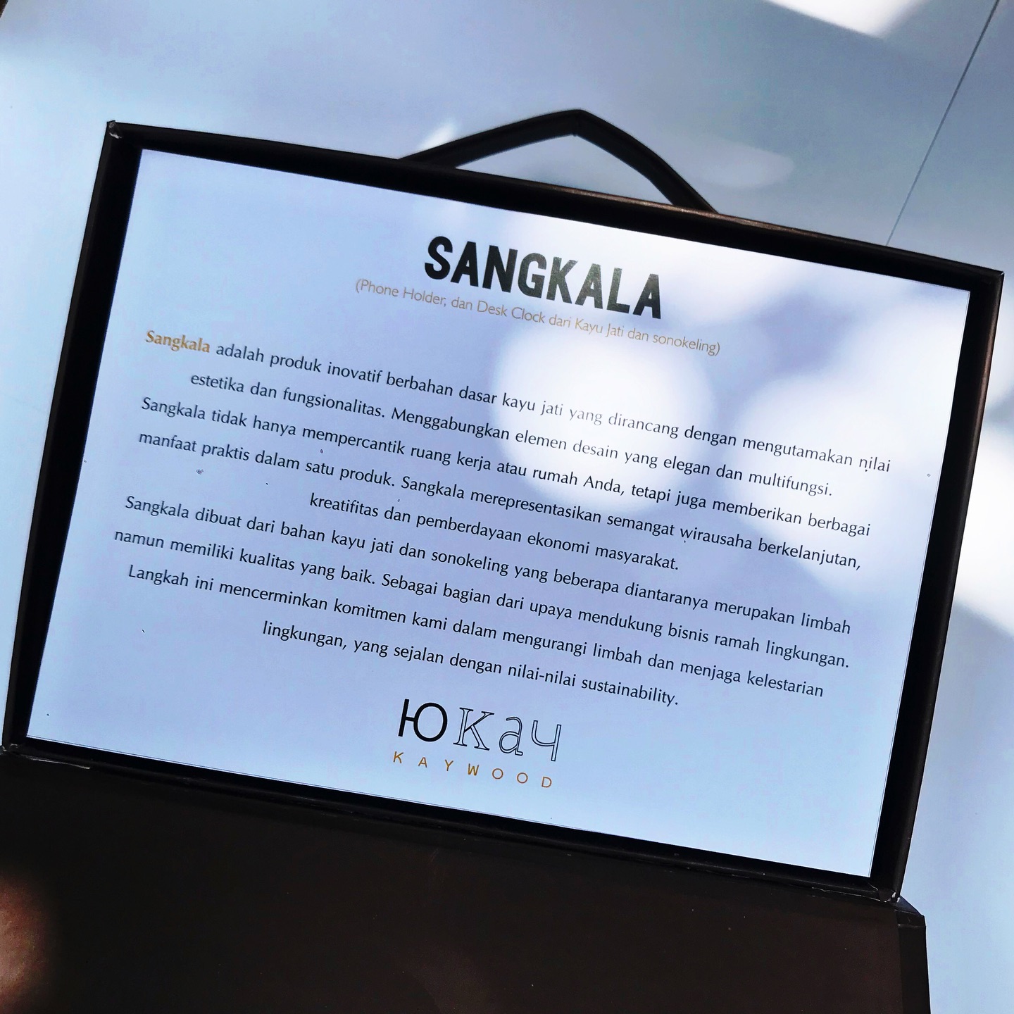 Sangkala woodendeskclock