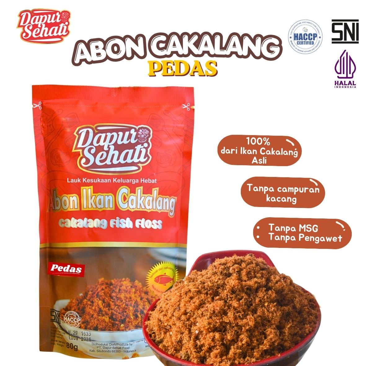 Abon Ikan Cakalang Dapur Sehati Tanpa MSG Tanpa Pengawet