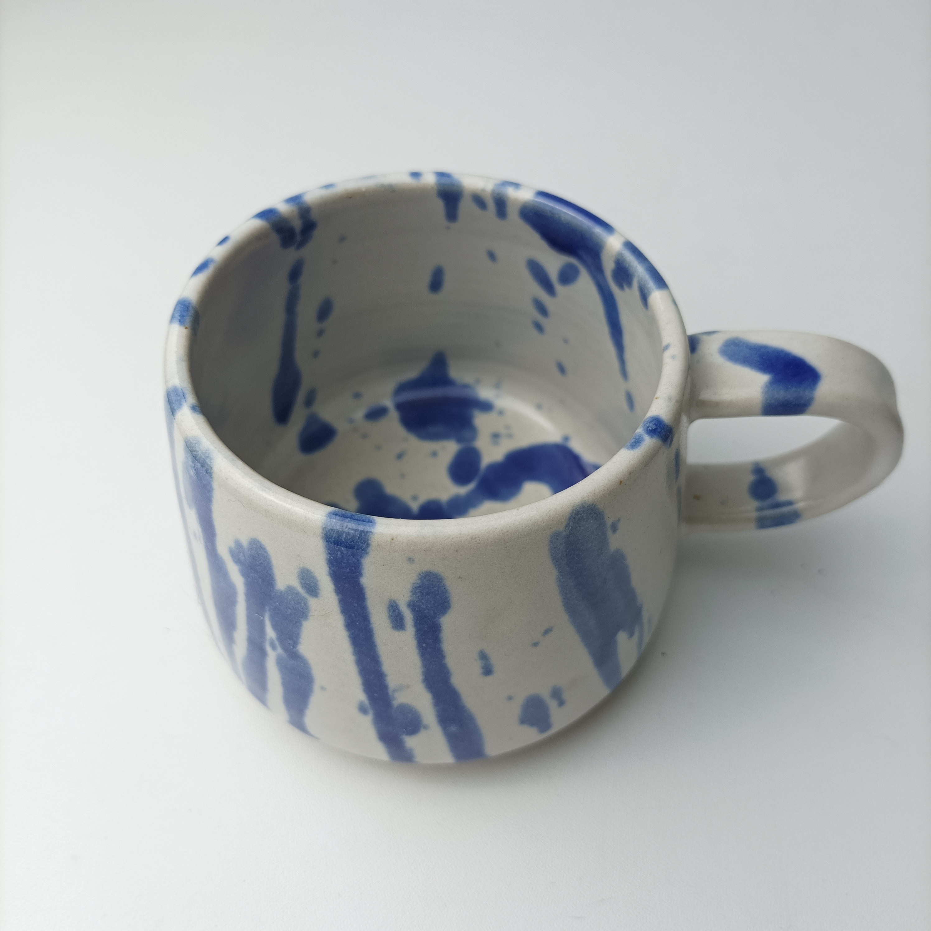 JINJIT POTTERY  Splash Mug  Gelas Keramik Putih - size M