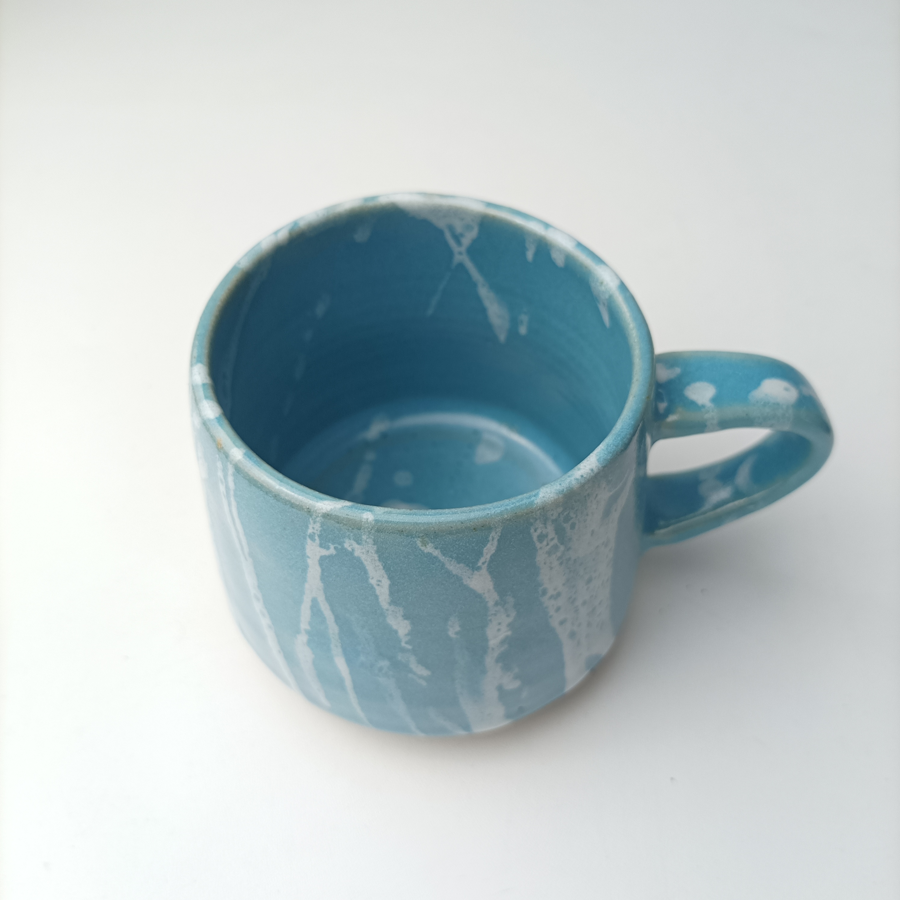 JINJIT POTTERY  Splash Mug  Gelas Keramik Putih - size M