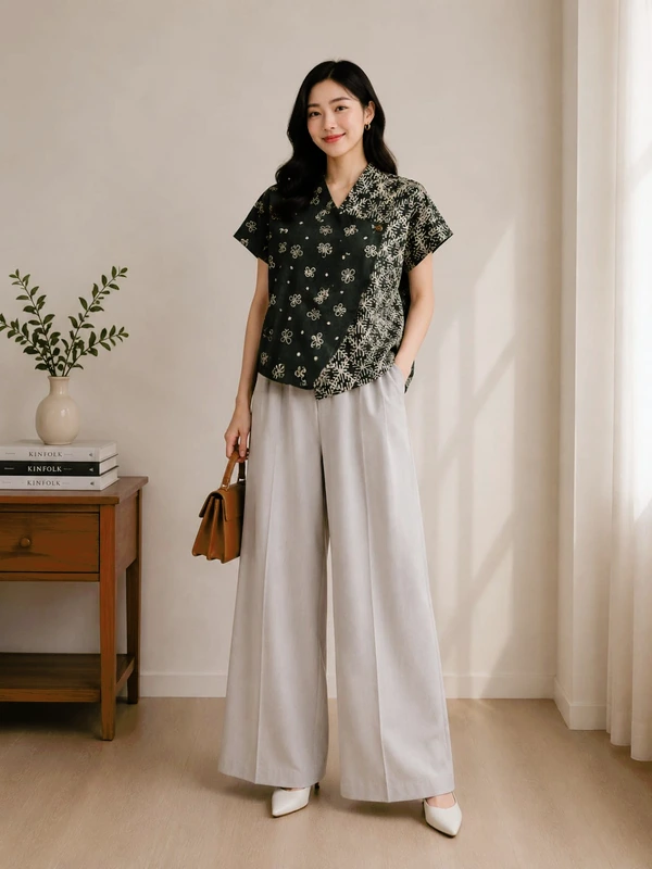 Arunika Blouse - Batik Pewarna Alam - Qaireen Moz