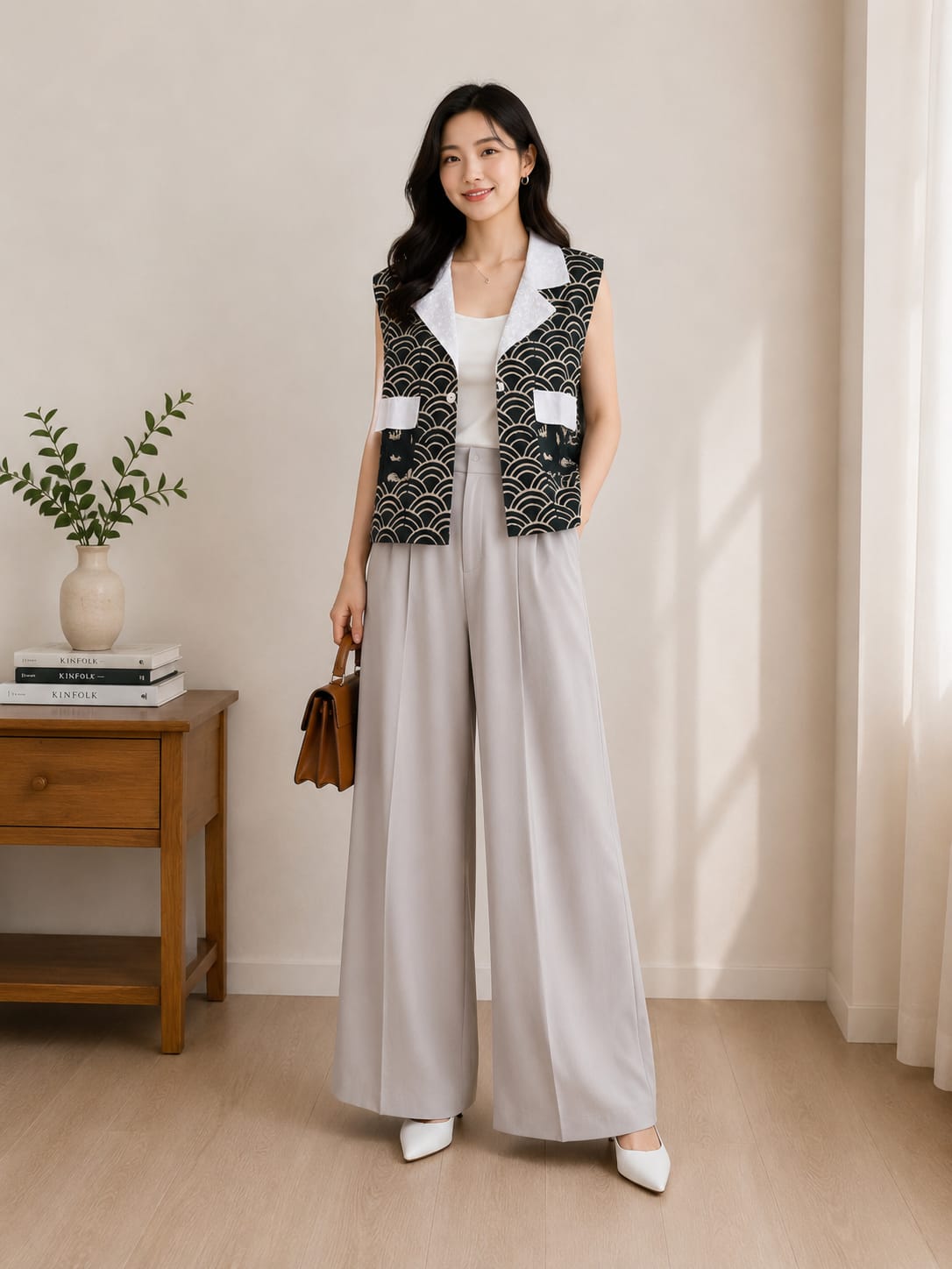 AZORA Vest | Vest Batik Pewarna Alam Wanita | V-Neck Modern | Limited Collection