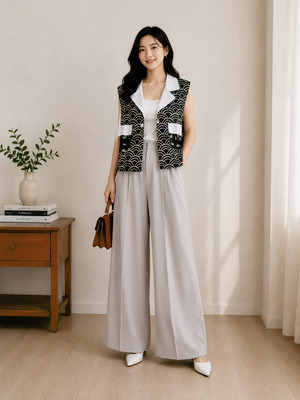 AZORA Vest | Vest Batik Pewarna Alam Wanita | V-Neck Modern | Limited Collection