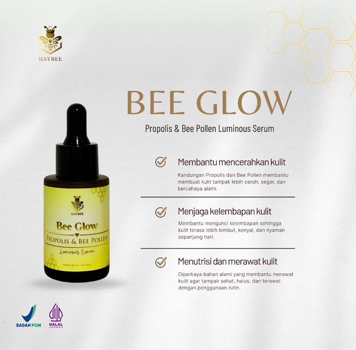 BEE GLOW – Propolis & Bee Pollen Luminous Serum