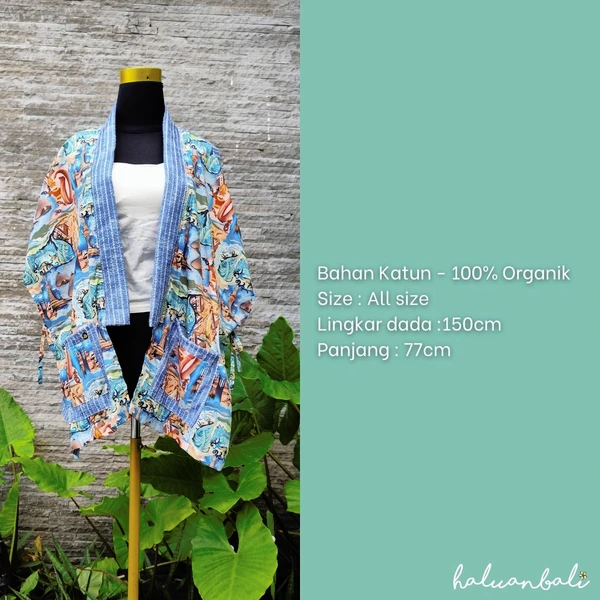Outer Tali Katun Organik - Series Ruang Waktu (WITA) - Warna Biru
