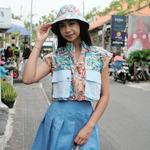 Vest Kantong Wanita Katun Organik - Series Ruang Waktu (WITA)