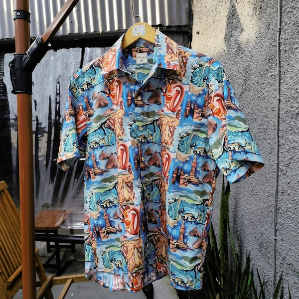 Kemeja Pria Katun Organik - Series Ruang Waktu (WITA)