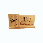 Jam Meja Kayu Kustom Relief 3D