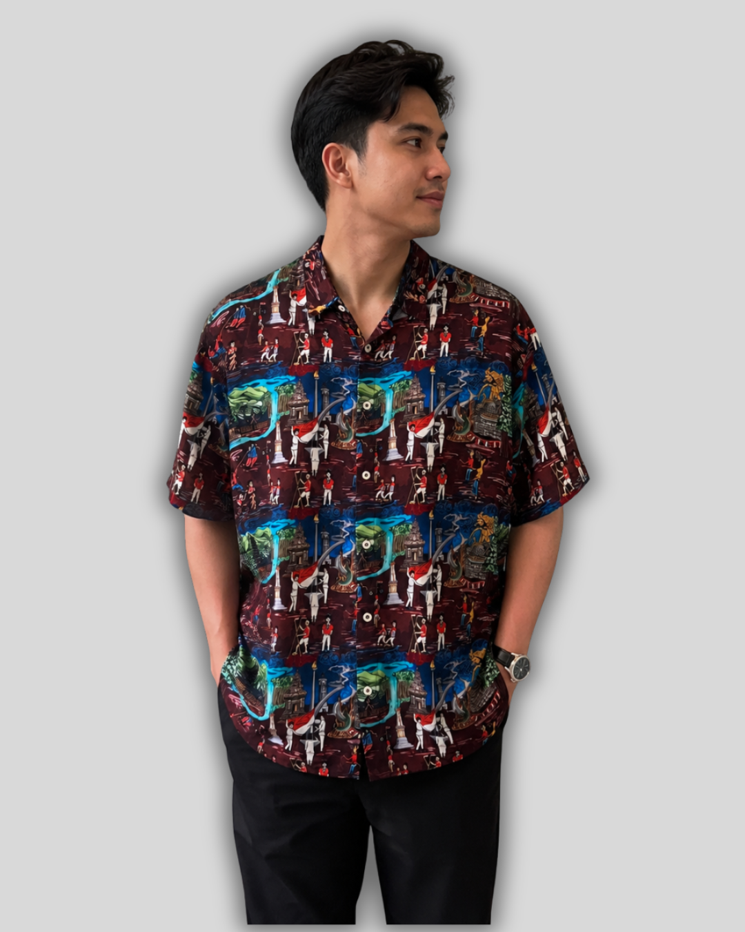 Kemeja 17 Agustus - Tencel - Bahan Kain Organik