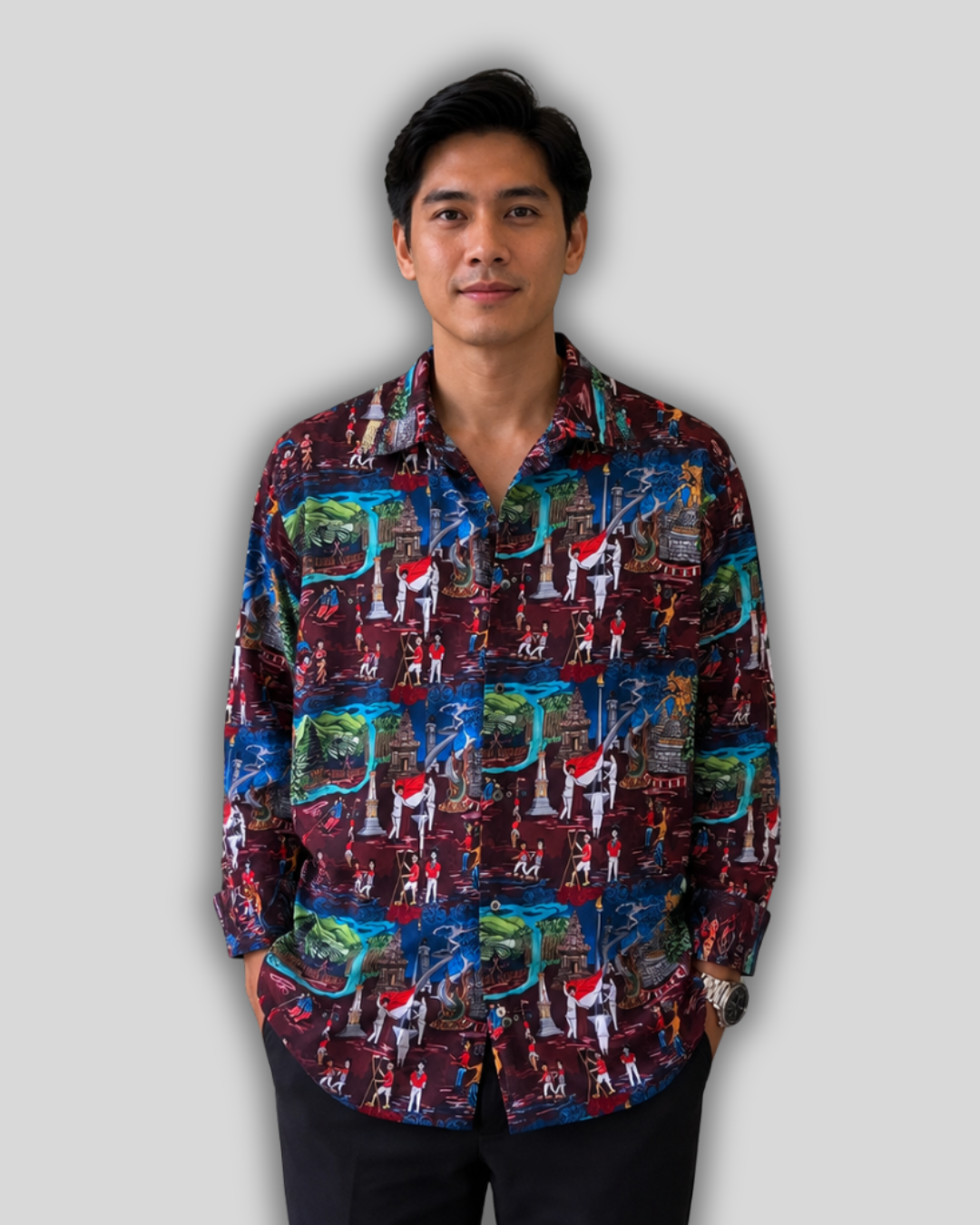 Kemeja 17 Agustus - Tencel - Bahan Kain Organik