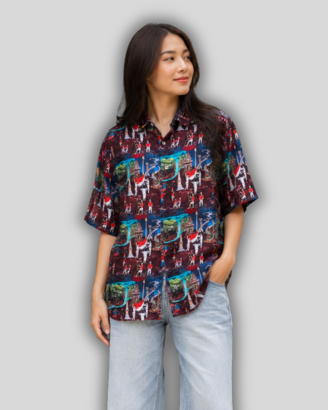 Kemeja 17 Agustus - Tencel - Bahan Kain Organik