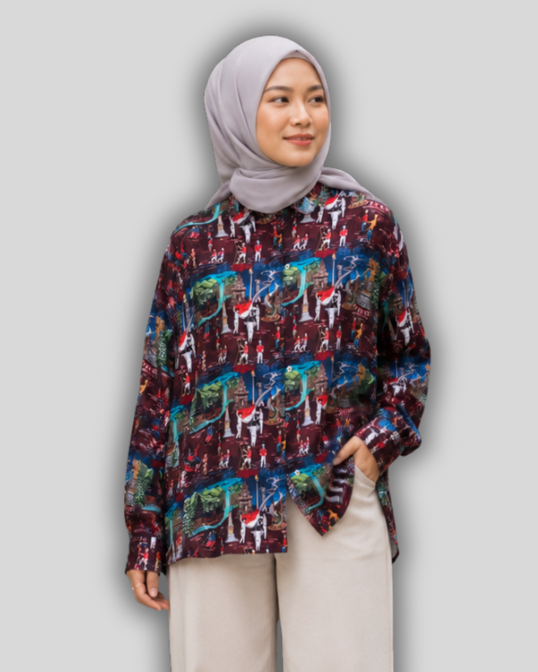 Kemeja 17 Agustus - Tencel - Bahan Kain Organik