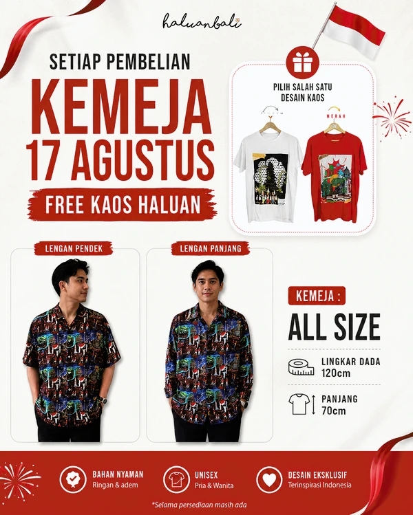 Kemeja 17 Agustus - Tencel - Bahan Kain Organik