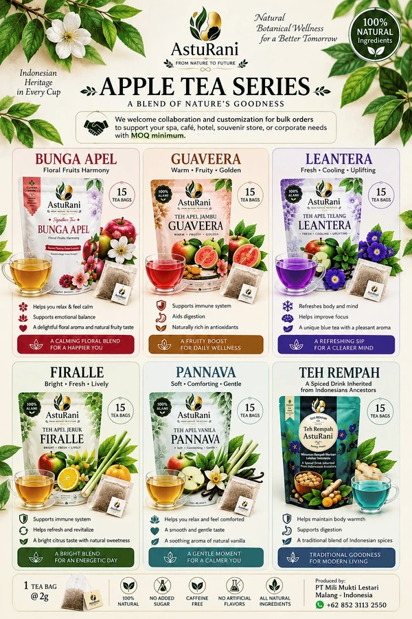 Asturani Leantera | Apple Cornmint with Butterfly Pea Tea