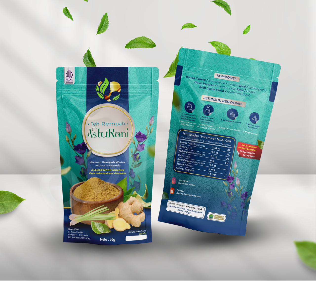 Asturani Infuse Botani TEH SEDUH WARNA TOSCA - Sugar Free - A Spiced Drink Inherited From Indonesians Ancestors