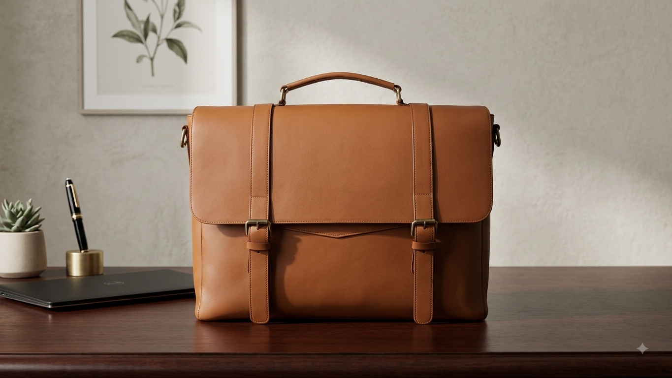 Tas kerja tas laptop kulit sapi