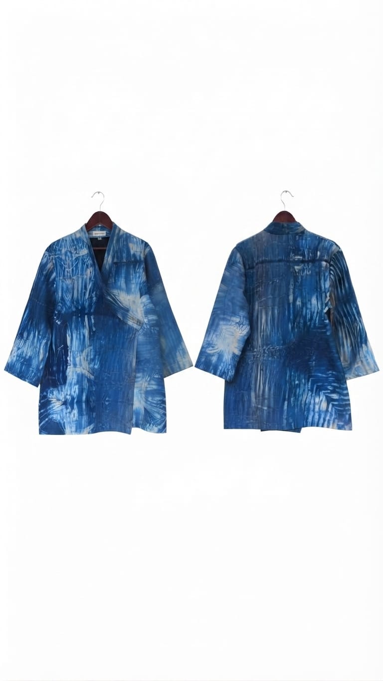 Outer shibori mixed batik